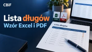 Lista długów — arkusz zestawienia zobowiązań i pliki Excel oraz PDF
